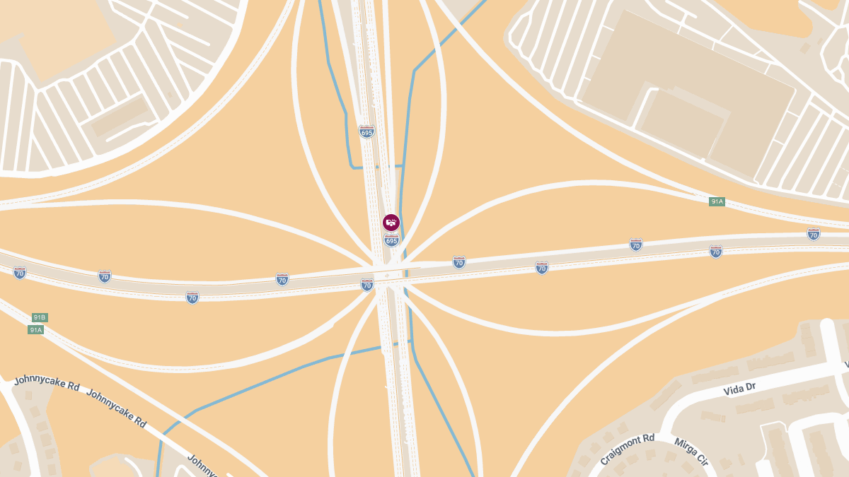 Injury Accident on I-695 Outer Loop Near I-70