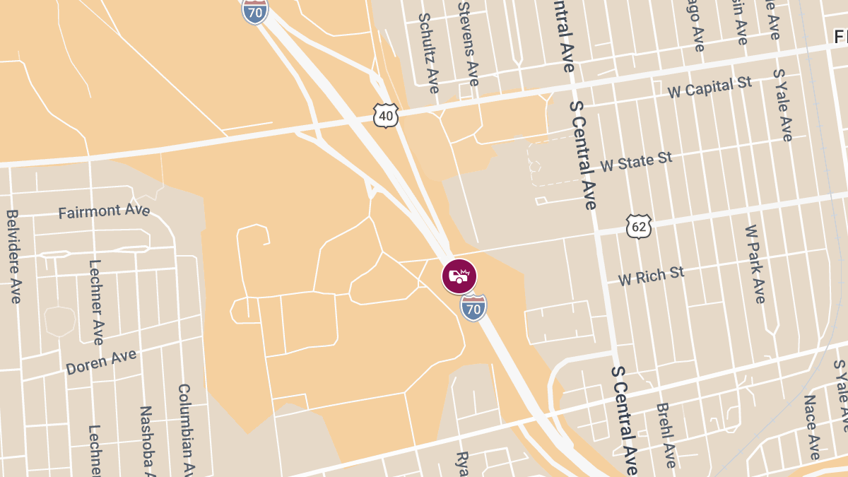 Injury Accident on I-70 W After Rich St Exit