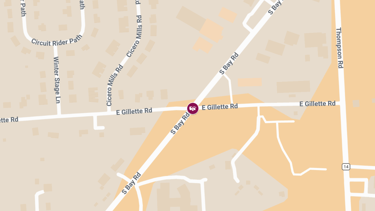 Injury Accident on South Bay Rd at Gillette Rd