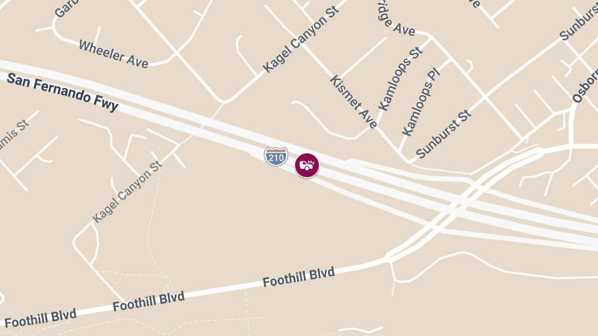 Injury Accident on WB 210 near Sunflower Ave