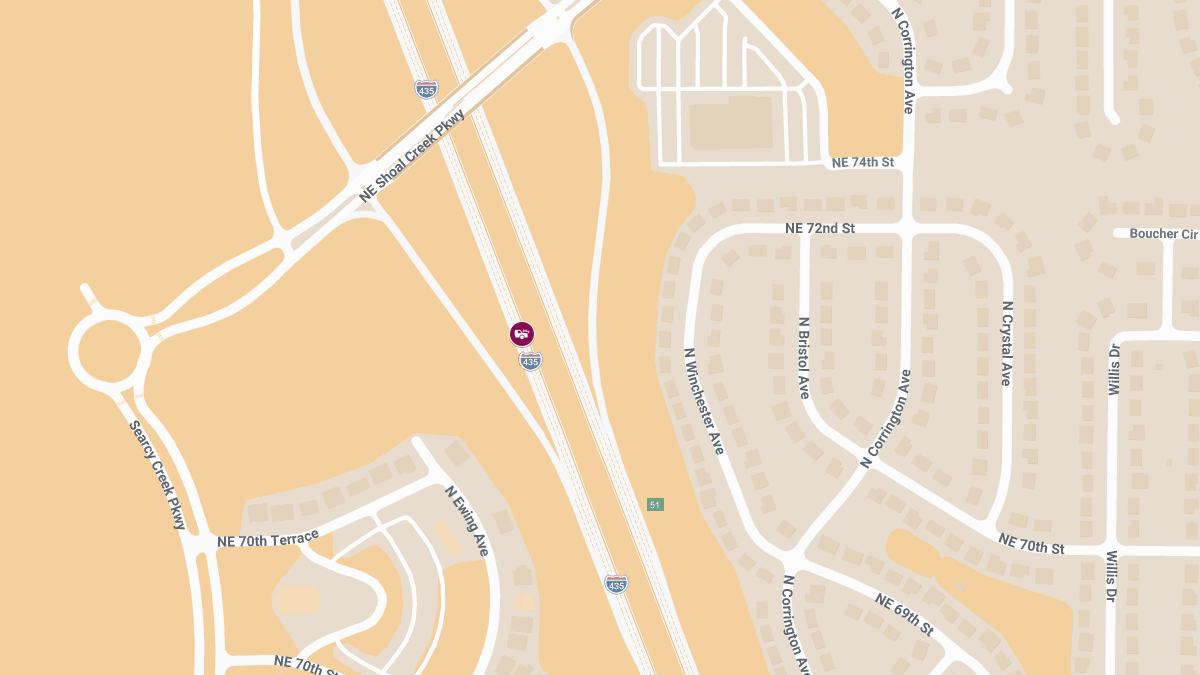 Injury Collision Reported on I-435 near Antioch