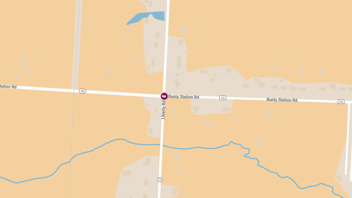 Injury Collision at Bunty Station Rd & Liberty Rd