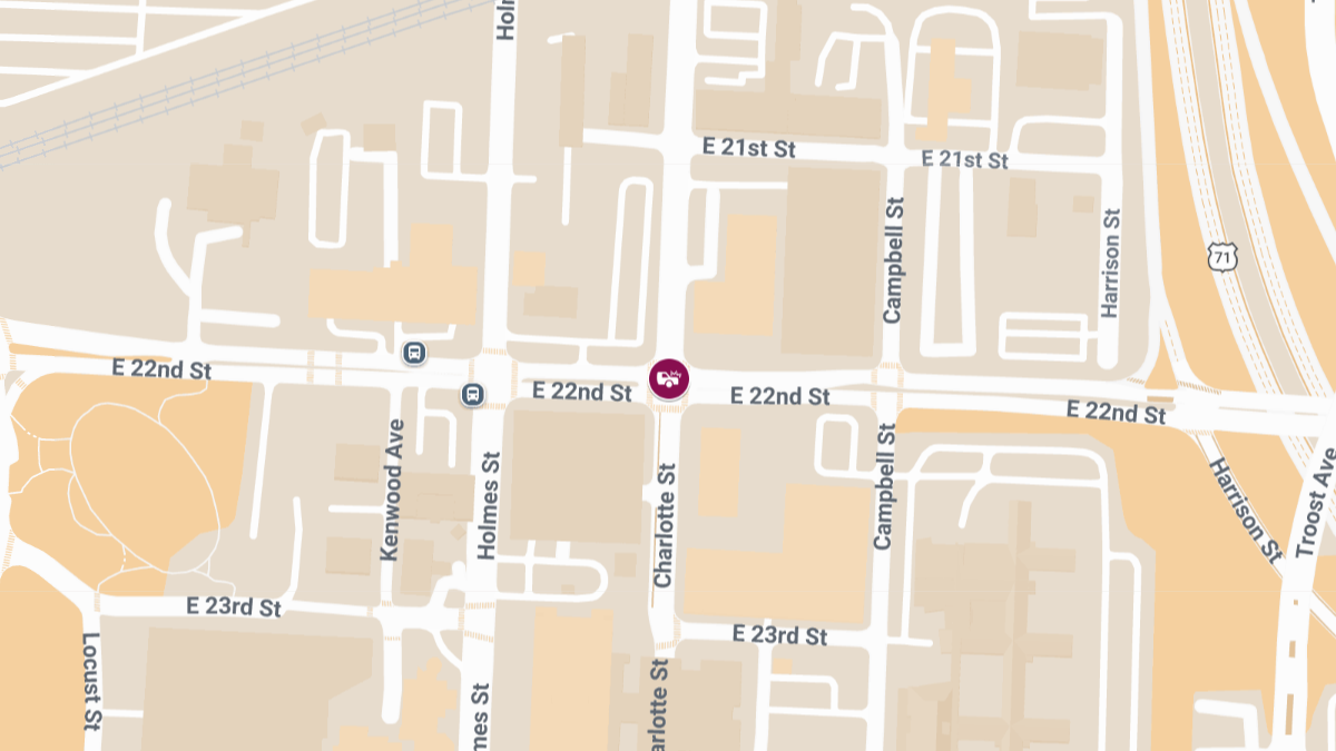 Injury Collision at E 22nd St & Charlotte St