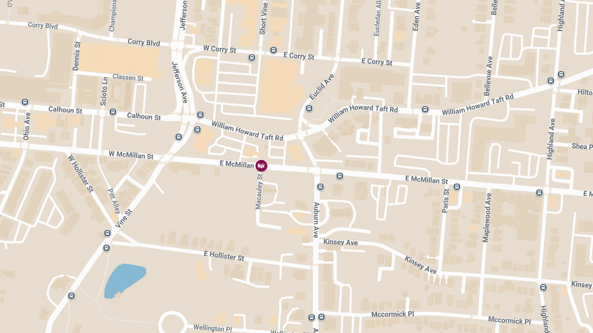 Injury Collision at E McMillan St & McCauley St