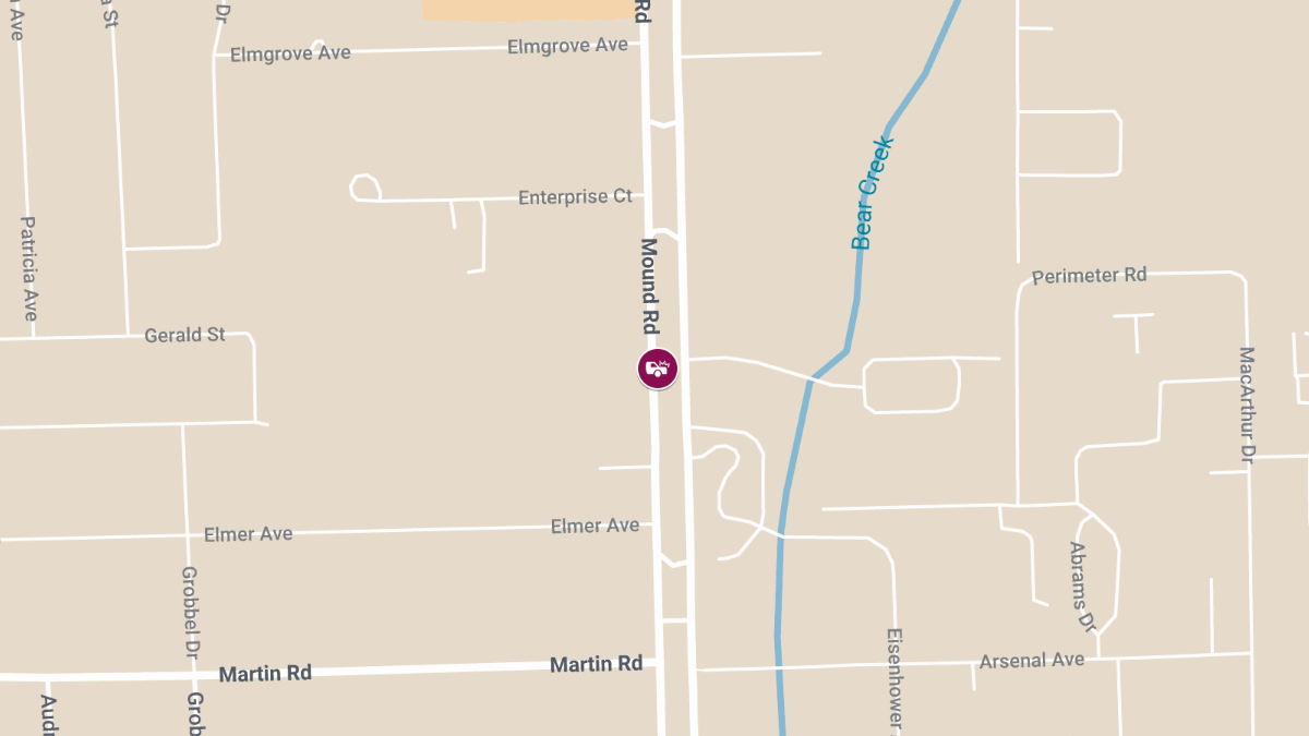 Injury Collision at Gas Station on Mound Rd