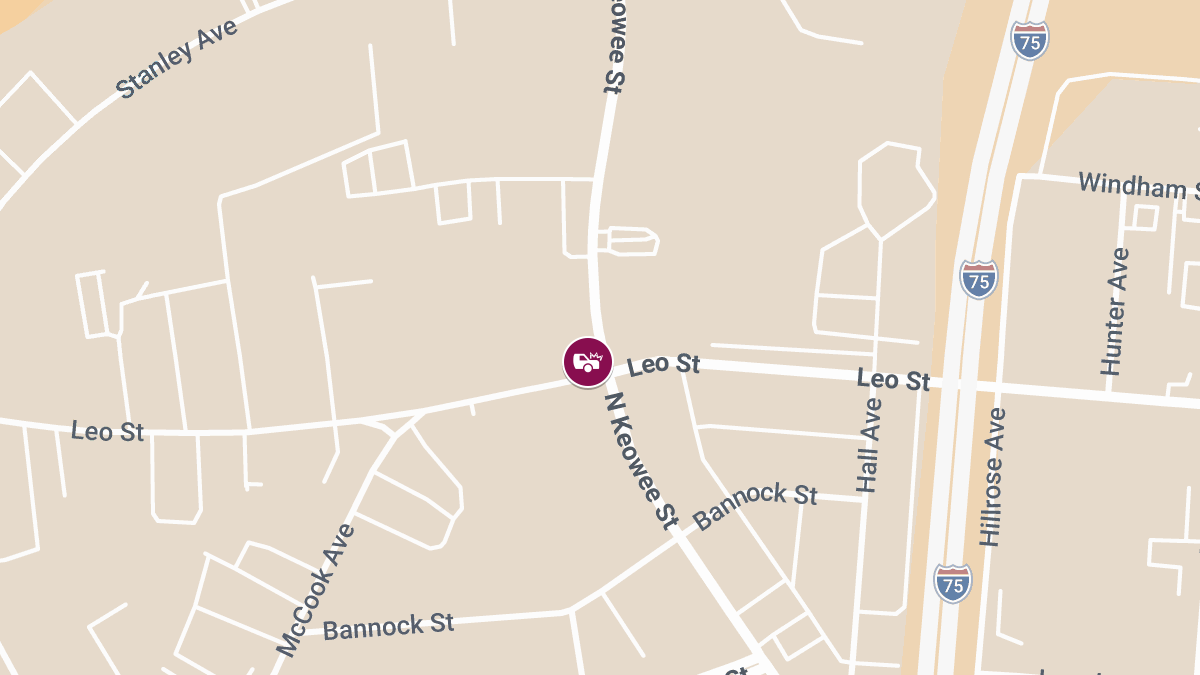 Injury Collision at N Keowee St & Leo St