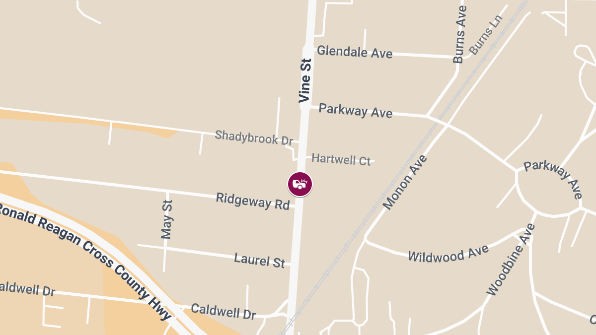 Injury Collision at Ridgeway Rd & Vine St