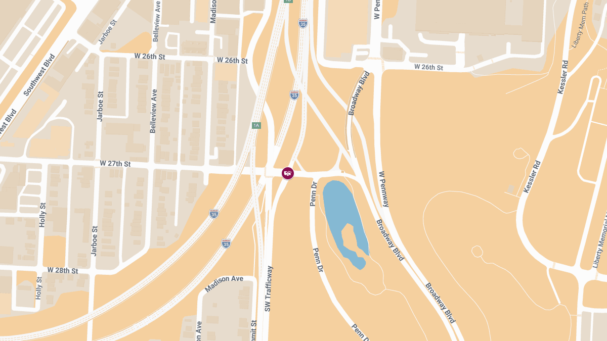 Injury Collision at SW Trafficway and W 27th St
