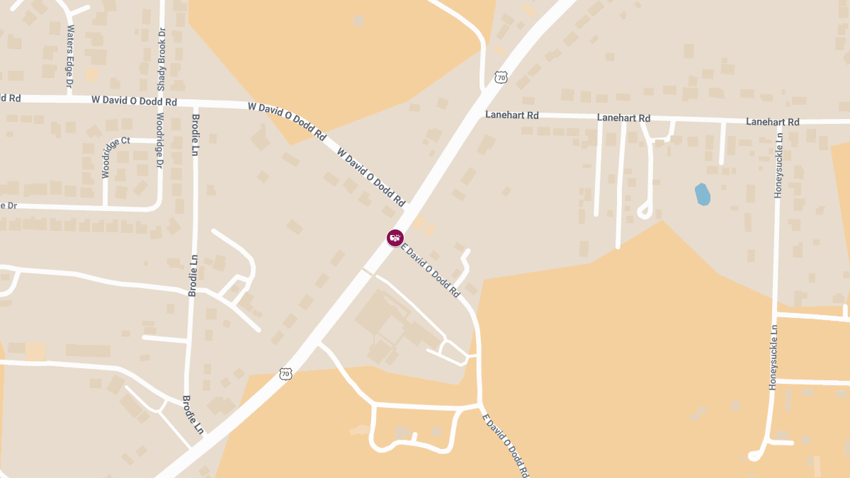 Injury Collision at Stagecoach Rd & E David O Dodd Rd