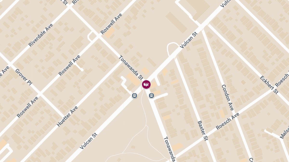 Injury Collision at Vulcan St and Tonawanda St