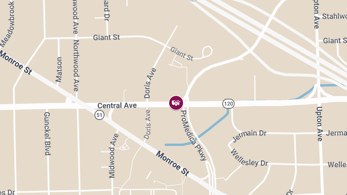 Injury Collision at W Central Ave & ProMedica Pkwy