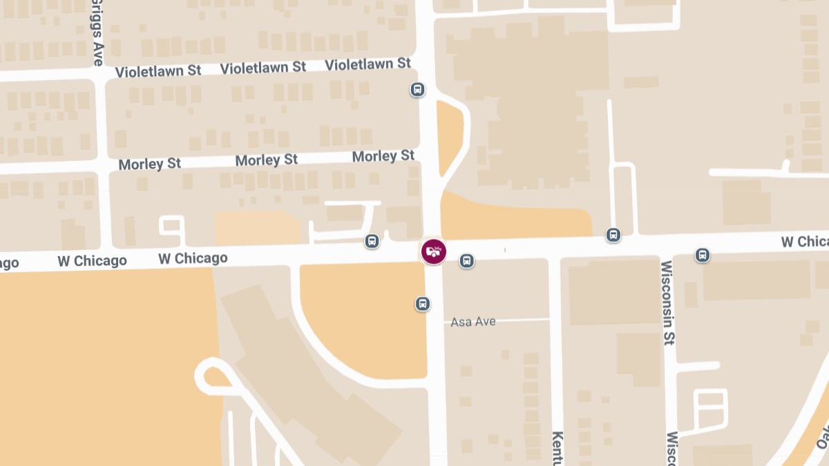 Injury Collision at W Chicago Ave & Wyoming Ave
