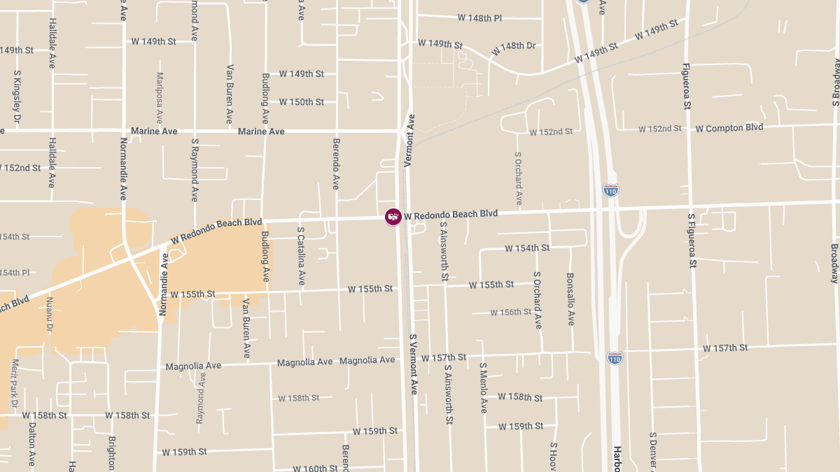 Injury Collision at W Redondo Beach Blvd & S Vermont Ave