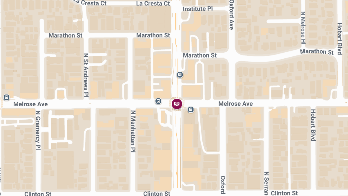 Injury Collision at Western Ave & Melrose Ave
