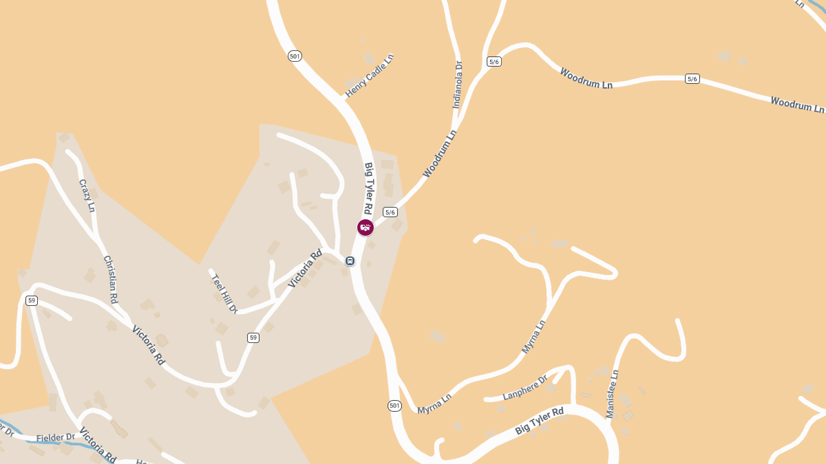 Injury Collision at Woodrum Ln & Big Tyler Rd