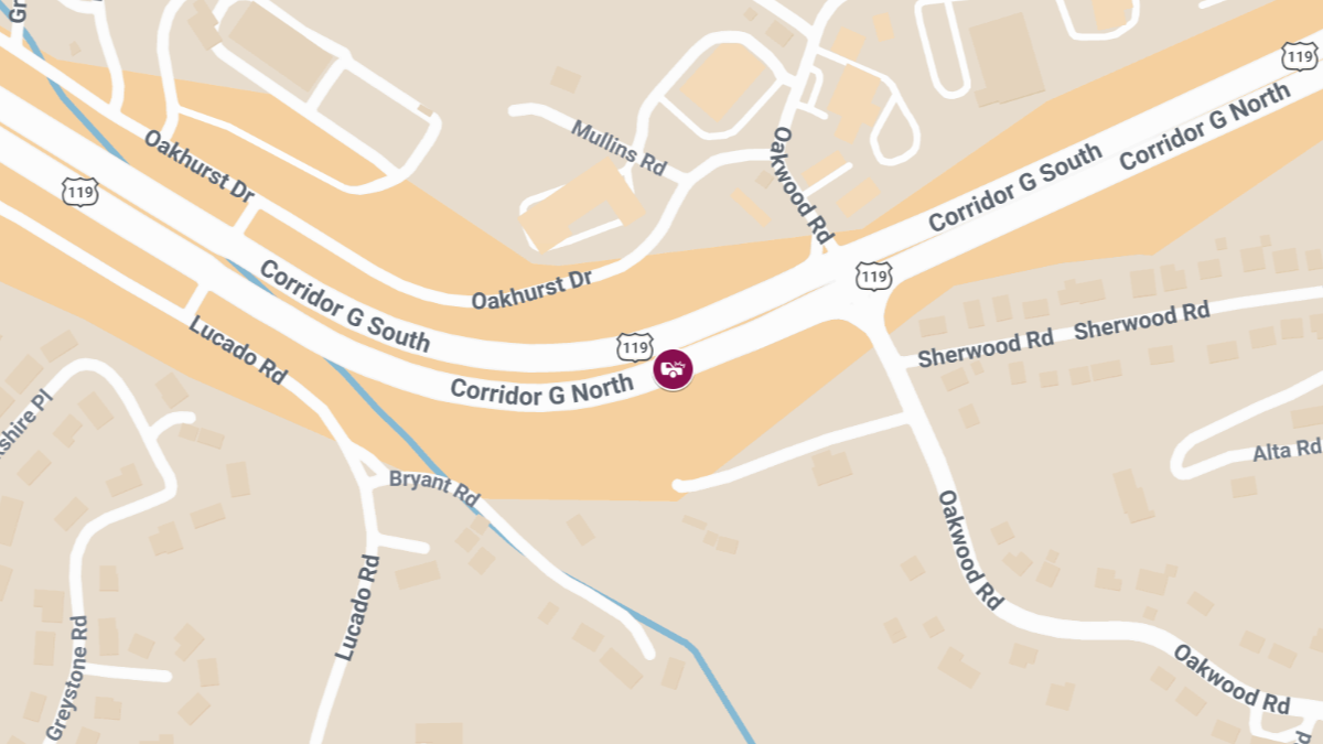 Injury Collision on Corridor G Near Oakwood Exit