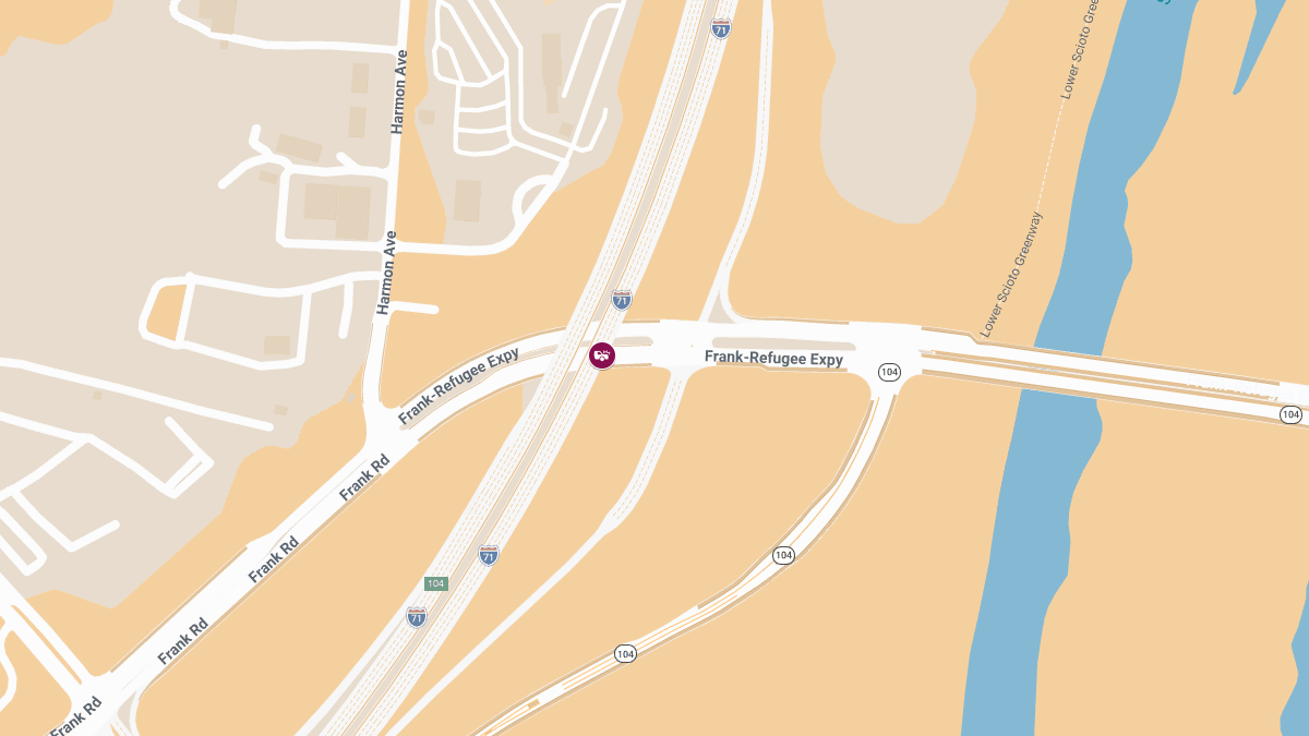 Injury Collision on I-71 N at OH-104