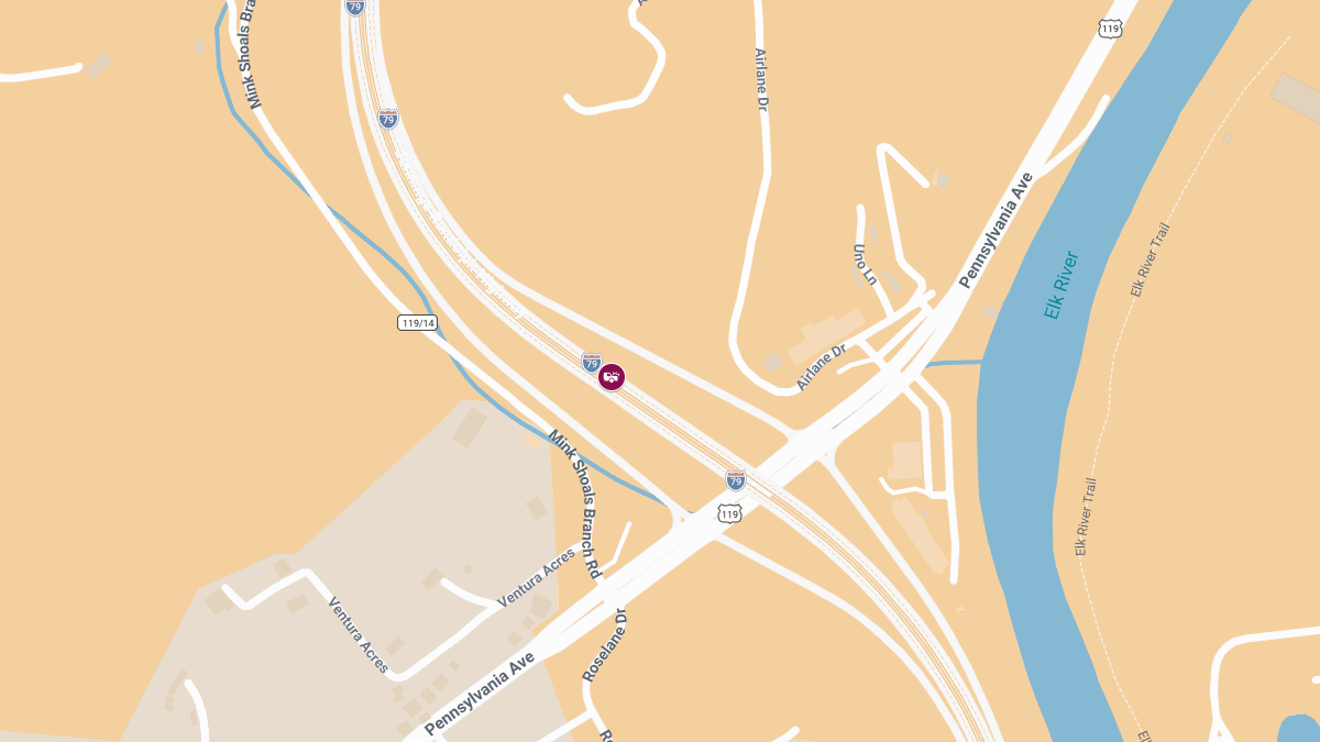 Injury Collision on I-79 South near Mile Marker 4