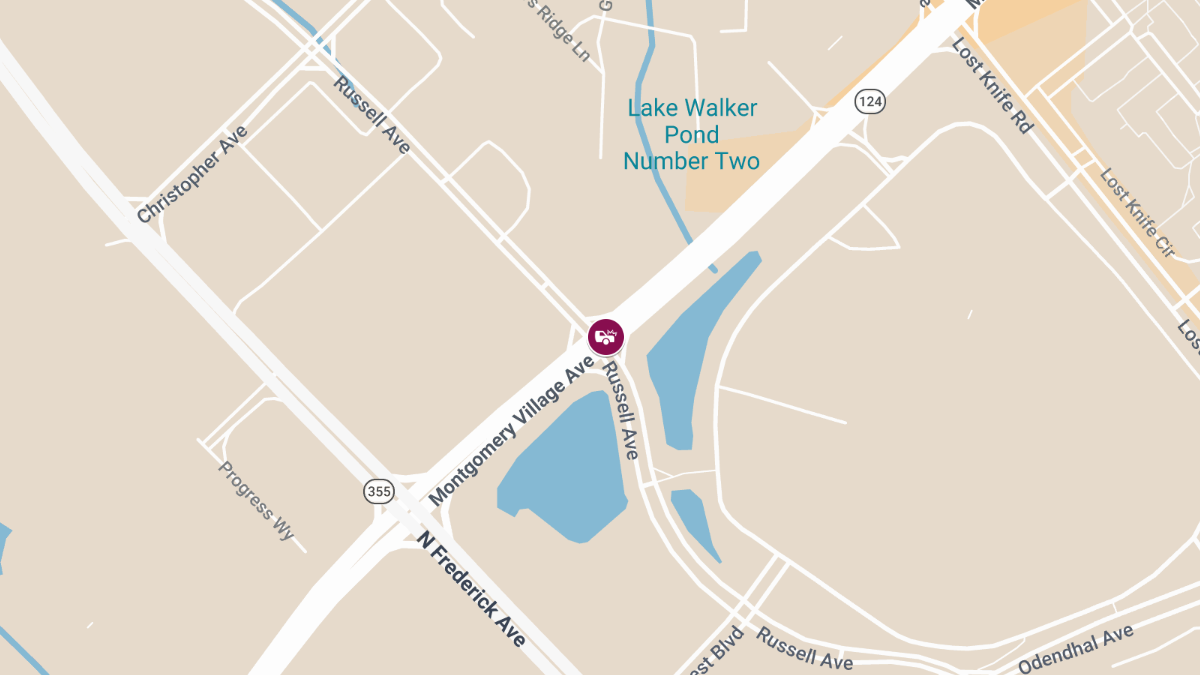 Injury Collision on Montgomery Village Ave