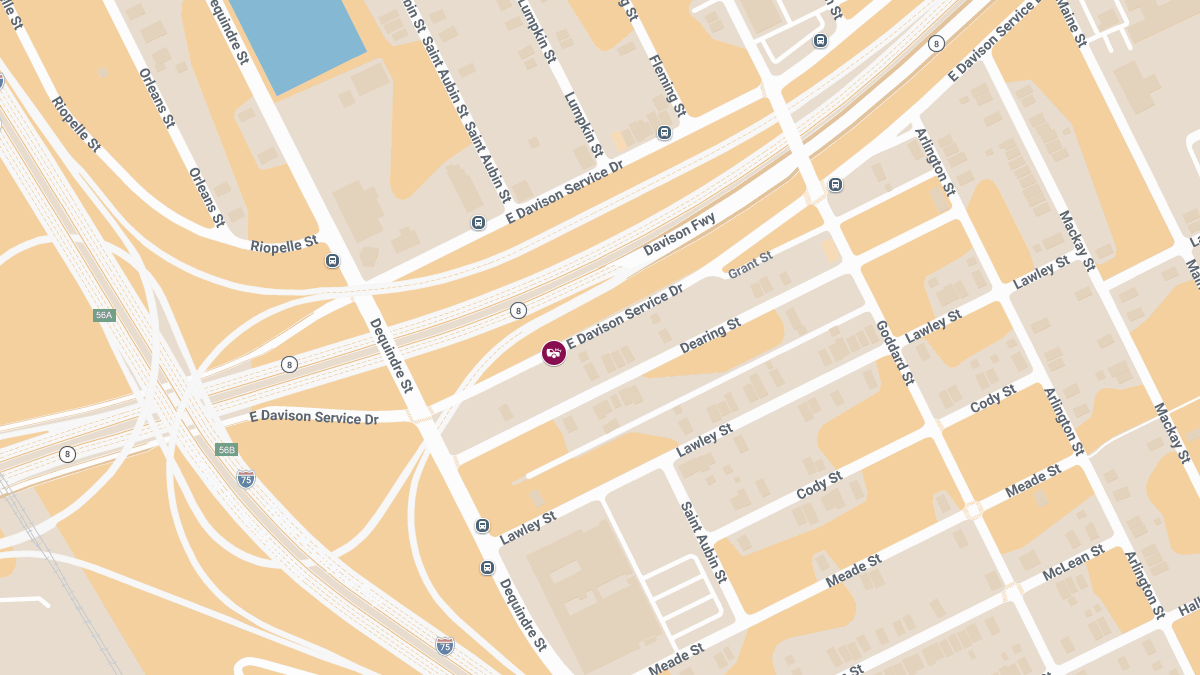 Injury Collision on W Davison Service Dr Near Lodge