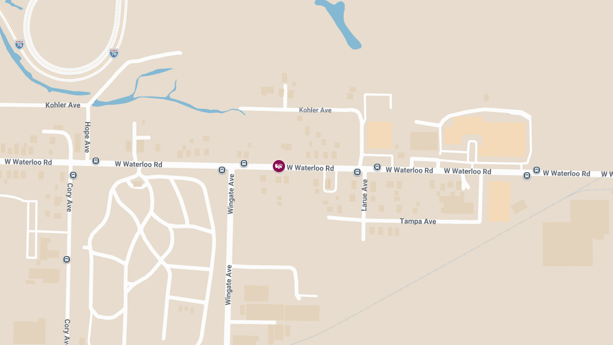 Injury Collision on W Waterloo Rd Near Waddler Ave