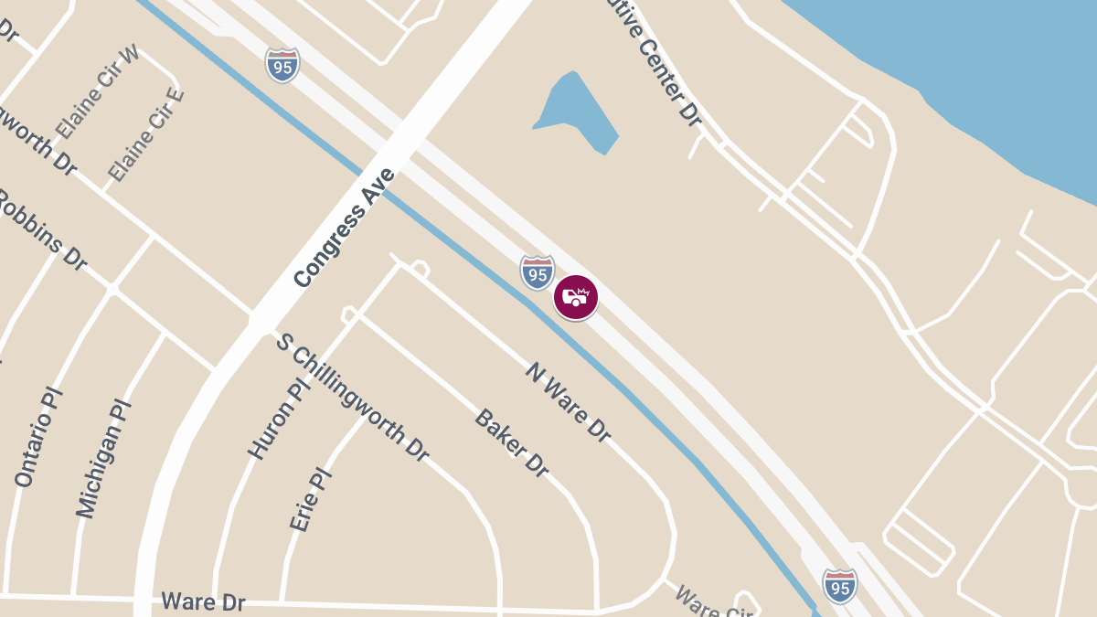 Injury Crash Blocks I-95 S Lanes