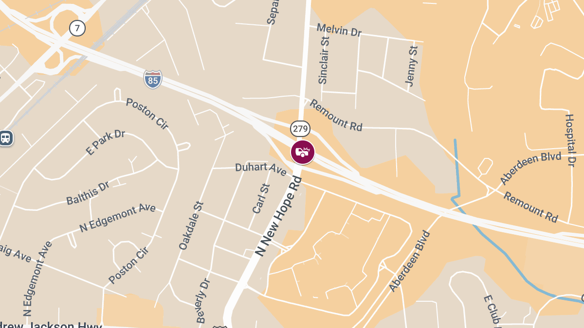Injury Crash Near I-85 at New Hope Rd