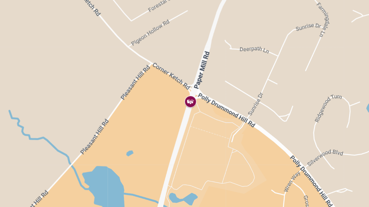 Injury Crash Reported at Paper Mill Rd & Corner Ketch Rd