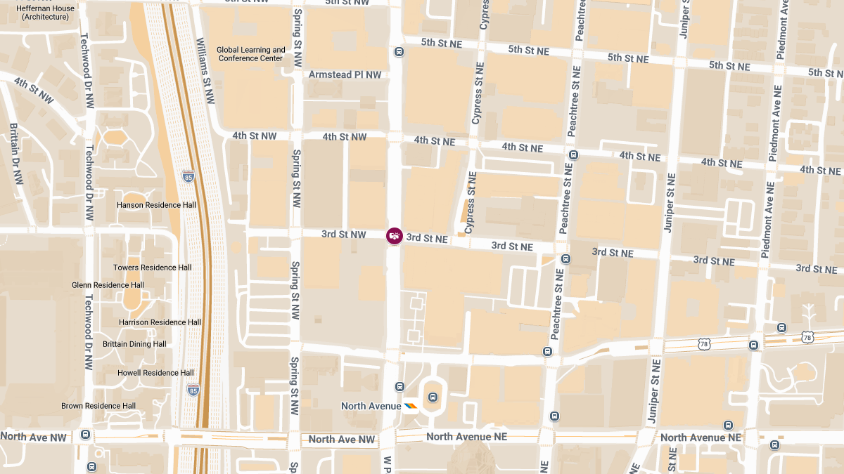 Injury Crash Reported at W Peachtree St & 3rd St NE