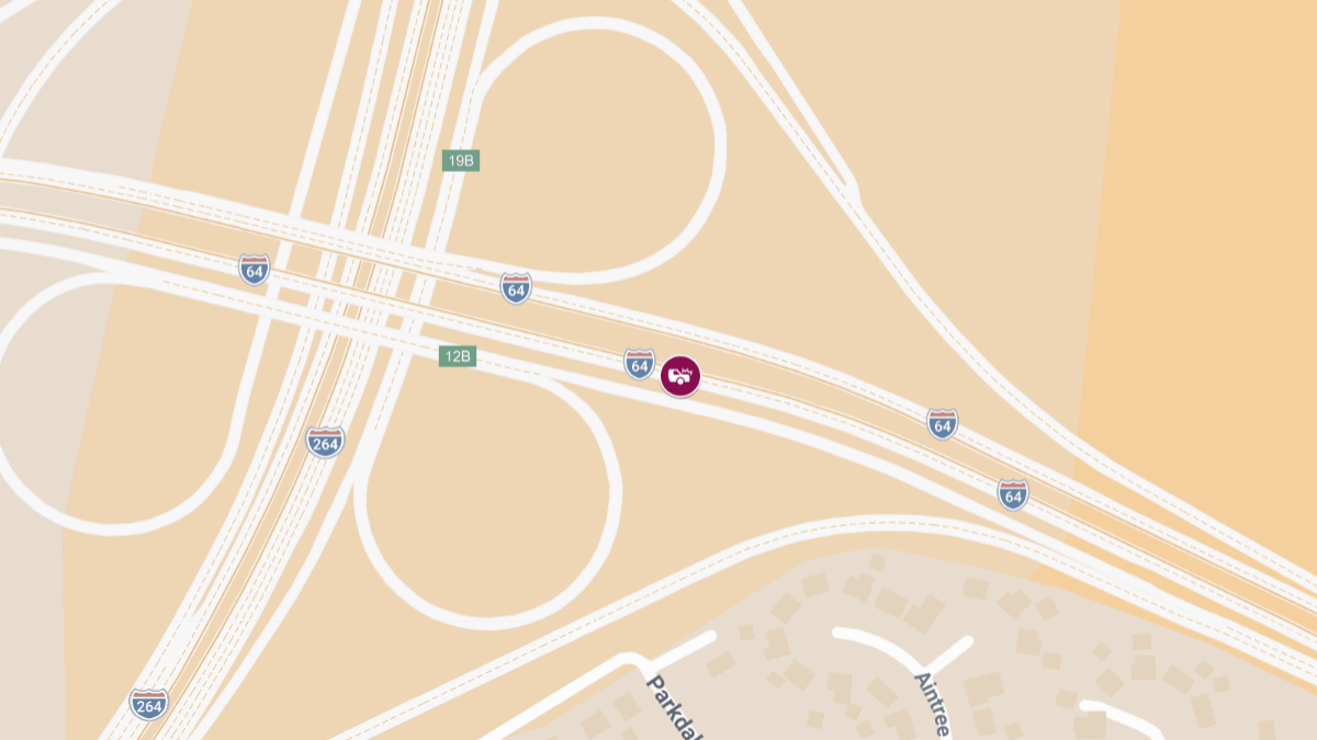 Injury Crash Reported on I-64 Eastbound Near Mile Marker 22