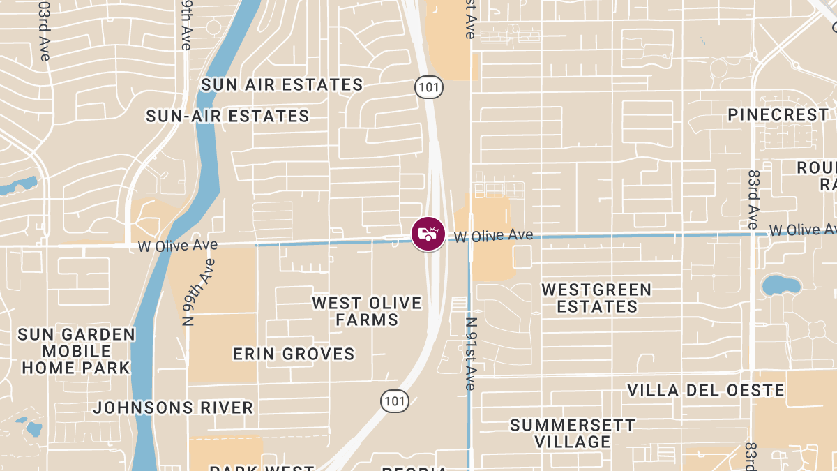 Injury Crash Reported on Loop 101 at W Olive Ave