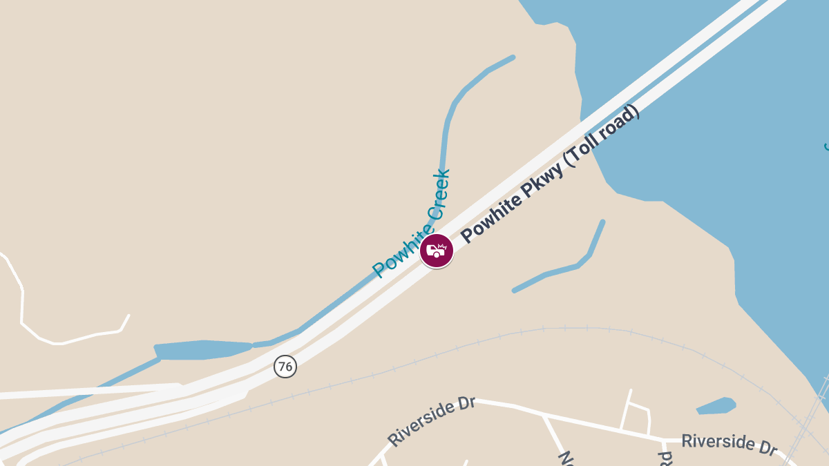 Injury Crash Reported on Powhite Pkwy Bridge SB