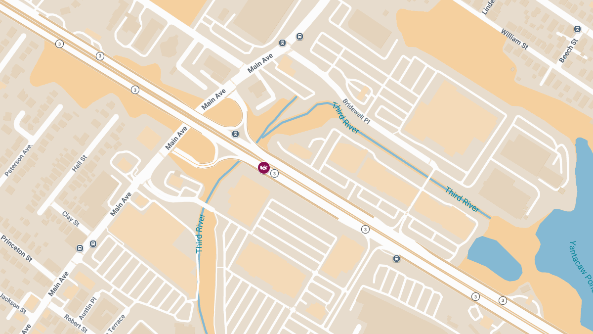 Injury Crash Reported on Route 3 Near Main Ave and Passaic Ave