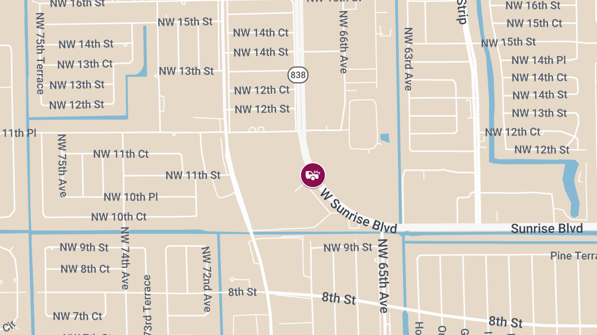 Injury Crash Reported on W Sunrise Blvd