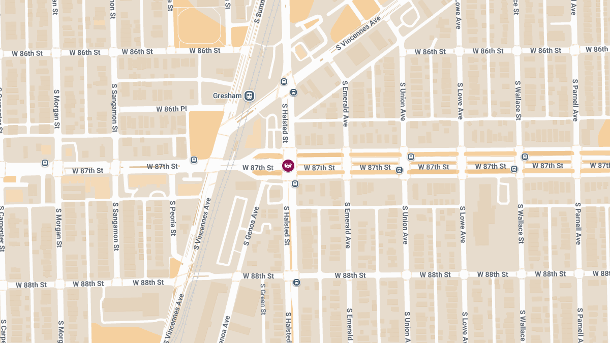 Injury Crash at 87th St and Halsted St