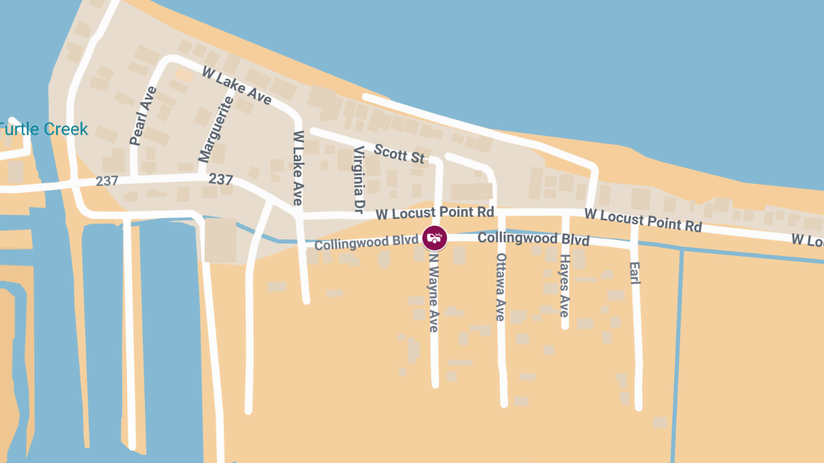 Injury Crash at Anthony Wayne Trl and Collingwood Blvd