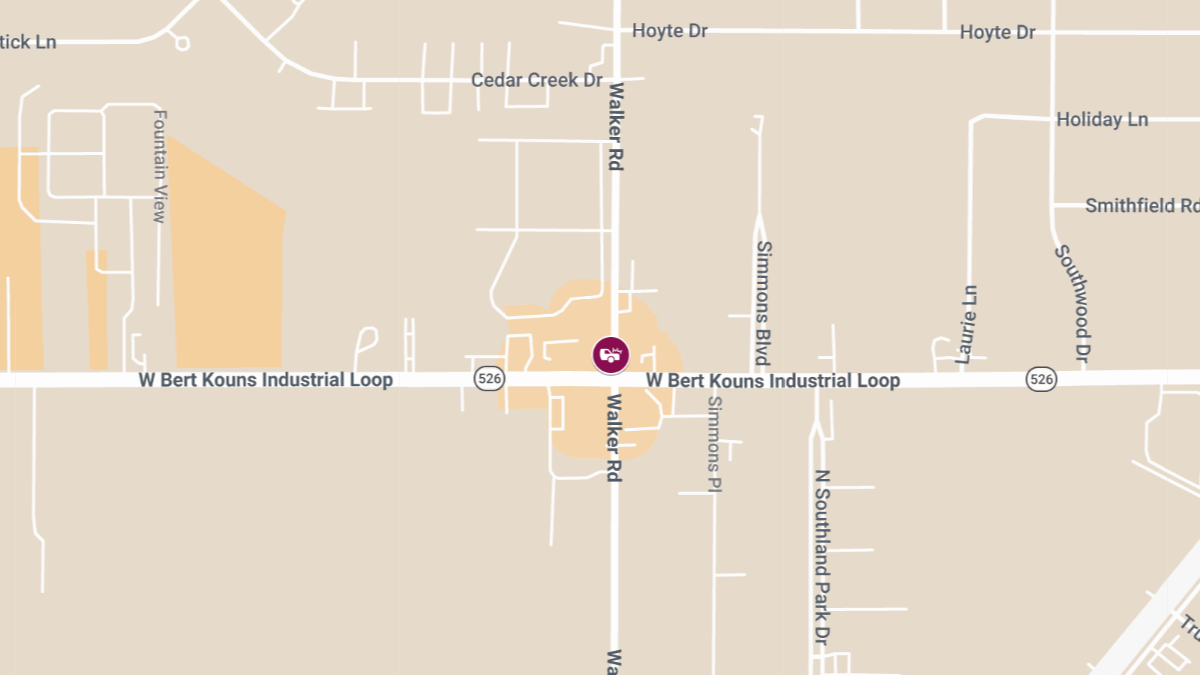 Injury Crash at Bert Kouns Industrial Loop & Walker Rd