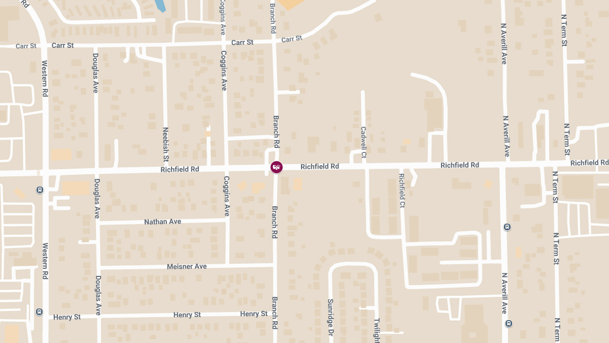 Injury Crash at Branch Rd & Richfield Rd