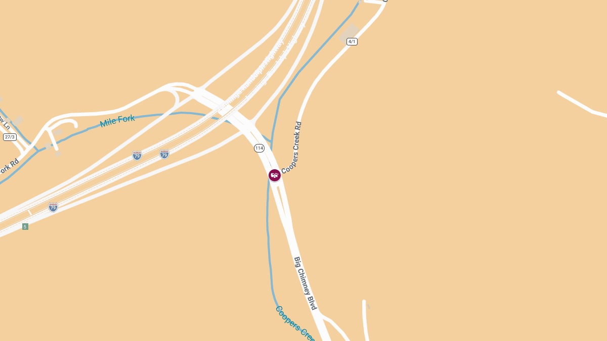 Injury Crash at Coopers Creek Rd & Big Chimney
