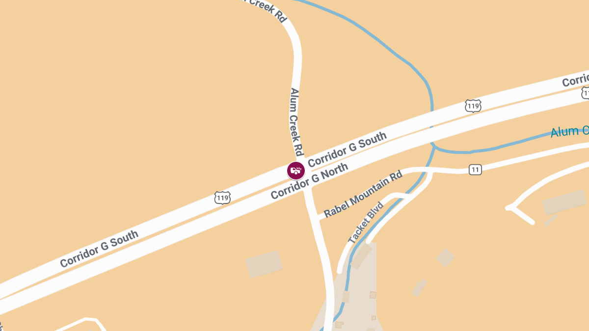 Injury Crash at Corridor G S & Alum Creek Rd