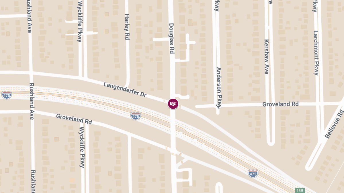 Injury Crash at Douglas Rd & Langenderfer Dr