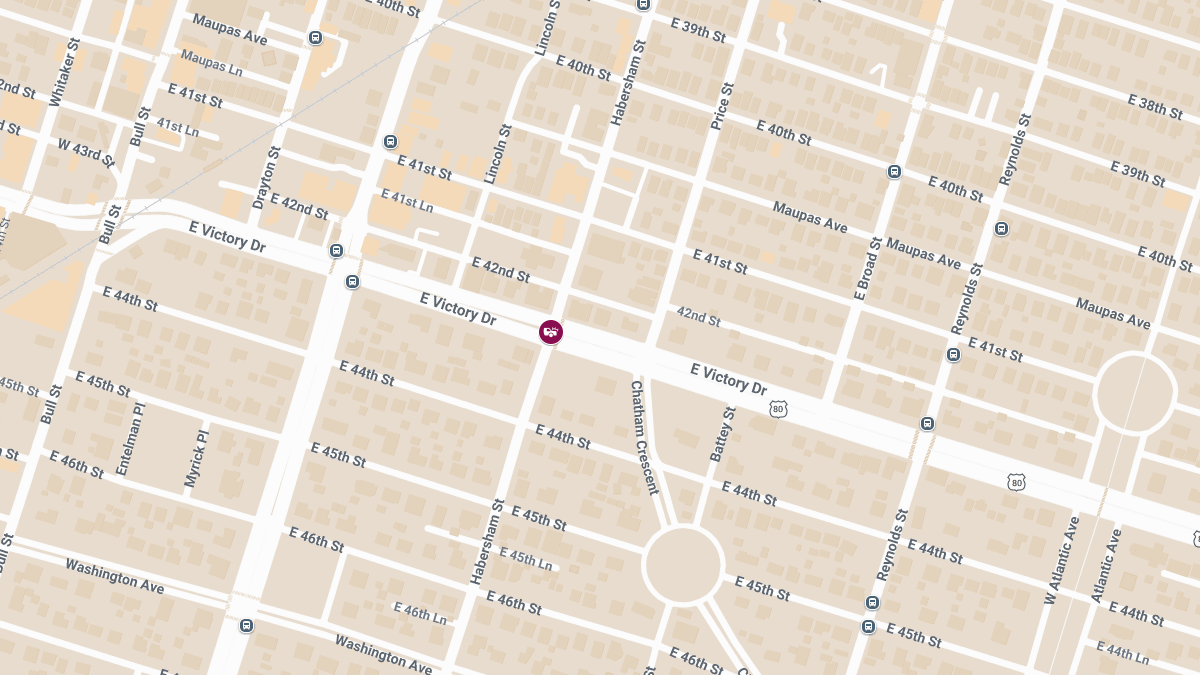 Injury Crash at E Victory Dr and Habersham St