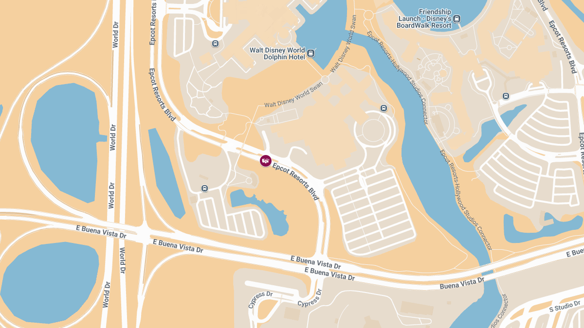 Injury Crash at EPCOT Resorts Blvd and Service Rd