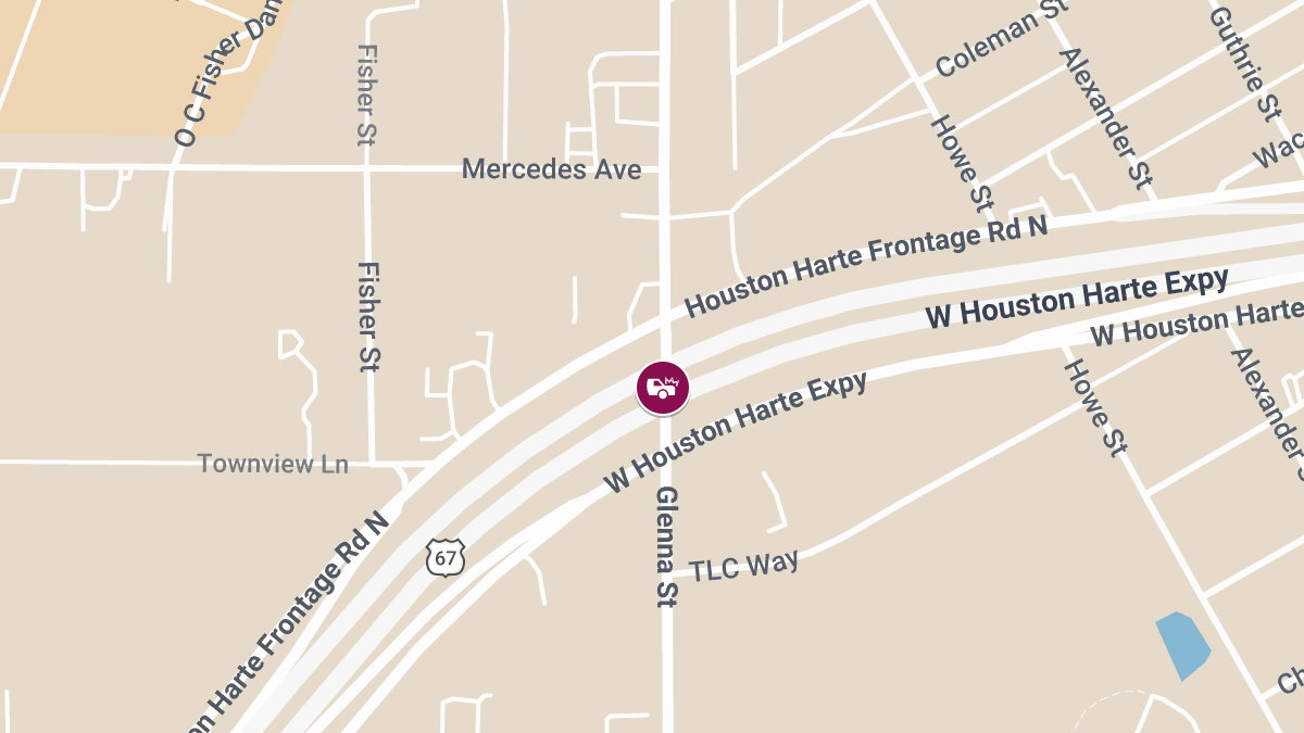 Injury Crash at Glenna & W Houston Harte Frontage Rd