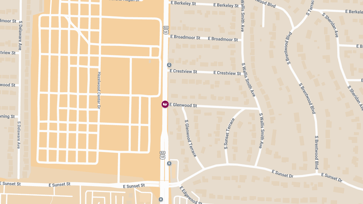 Injury Crash at Glenstone Ave & Glenwood St