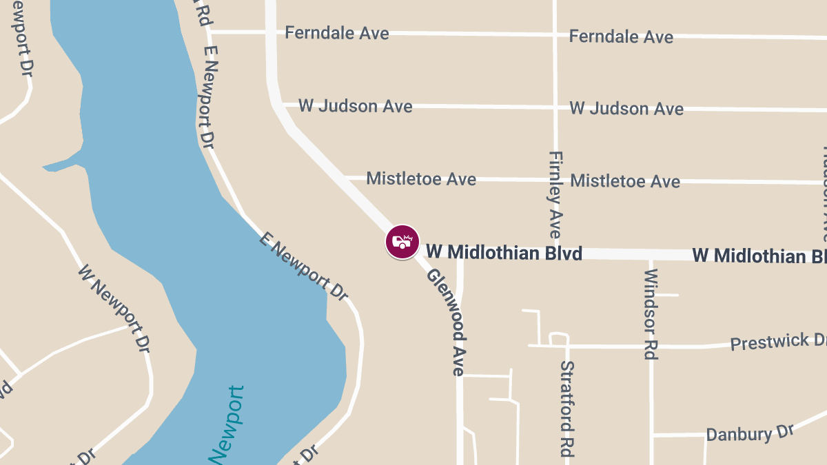 Injury Crash at Glenwood Ave & W Midlothian Blvd