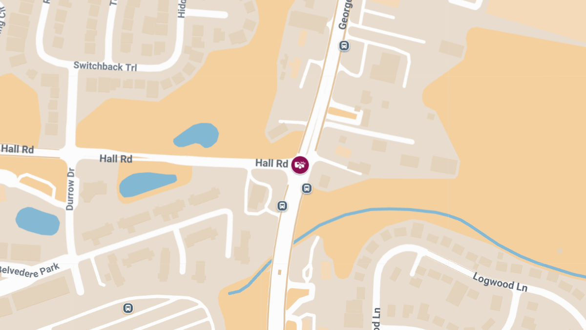 Injury Crash at Hall Rd and Georgesville Rd