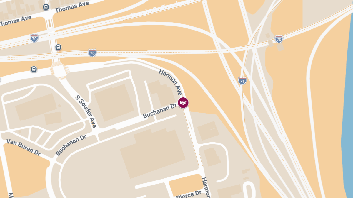 Injury Crash at Harmon Ave & Buchanan Dr