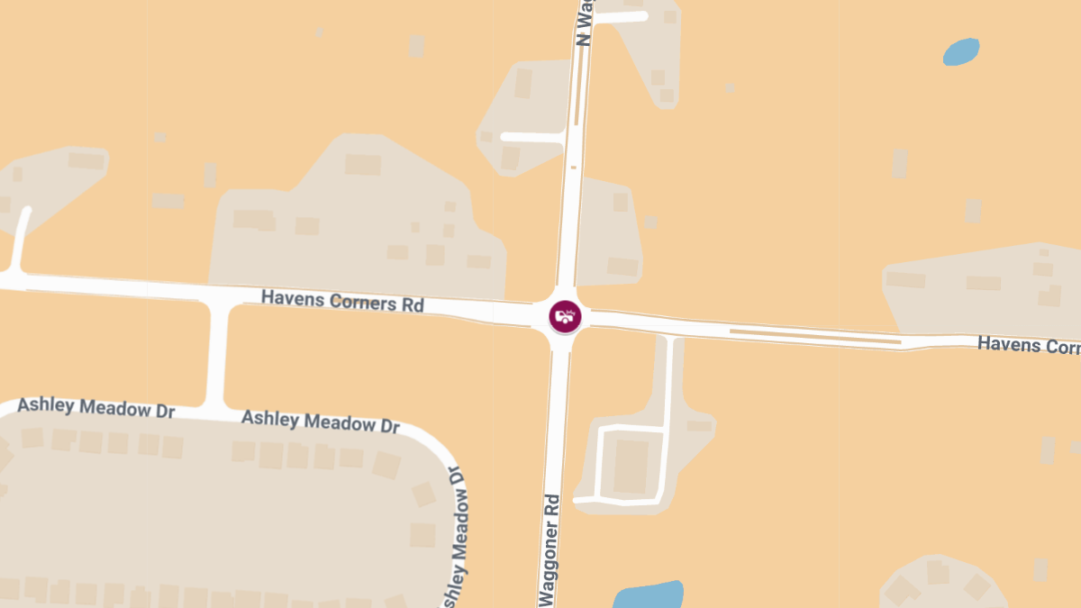 Injury Crash at N Waggoner Rd & Havens Corners Rd