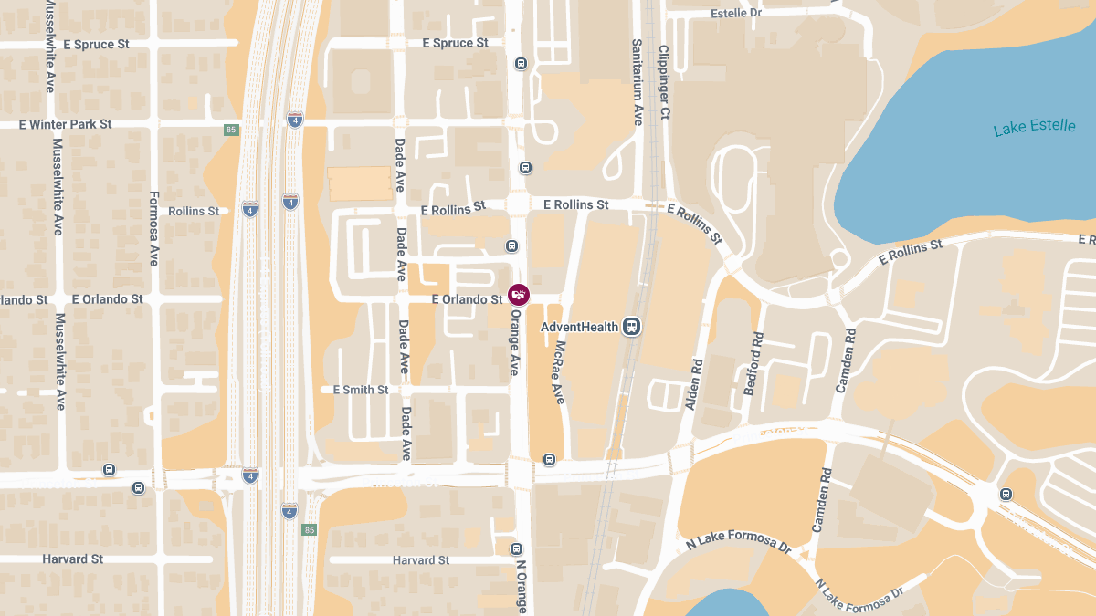 Injury Crash at North Orange Ave & East Orlando St